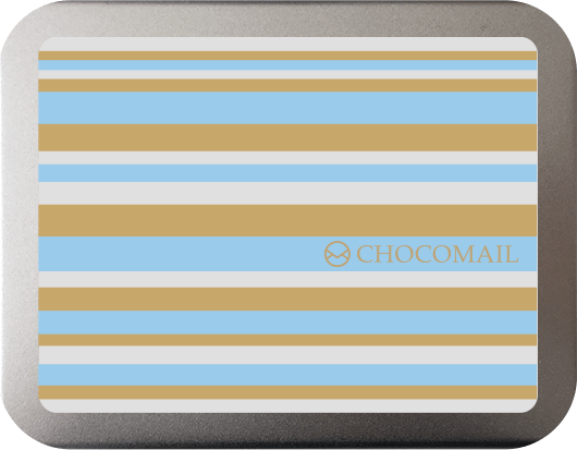 ブルー＆ベージュ　ボーダー